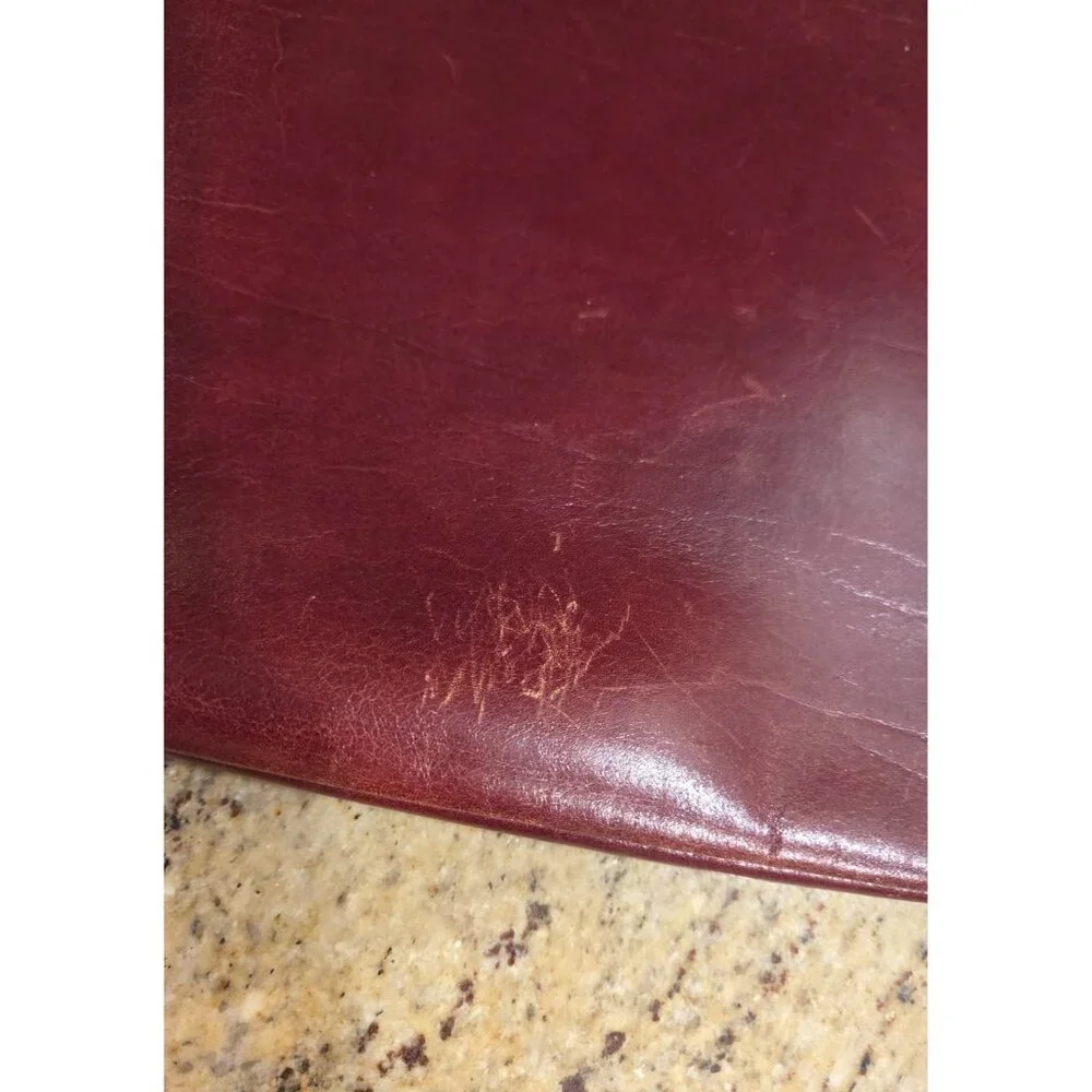 Vintage Etienne Aigner Oxblood Leather Document Brief Case Portfolio